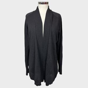 Apt. 9 XXL Black Metallic Open Front Cardigan Sweater Polyester Acrylic Metallic